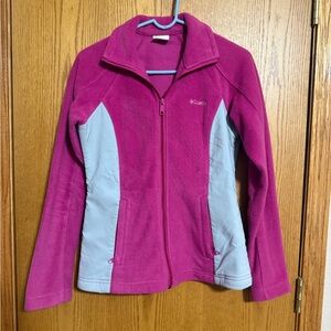 Columbia Pink and Gray Fleece Jacket